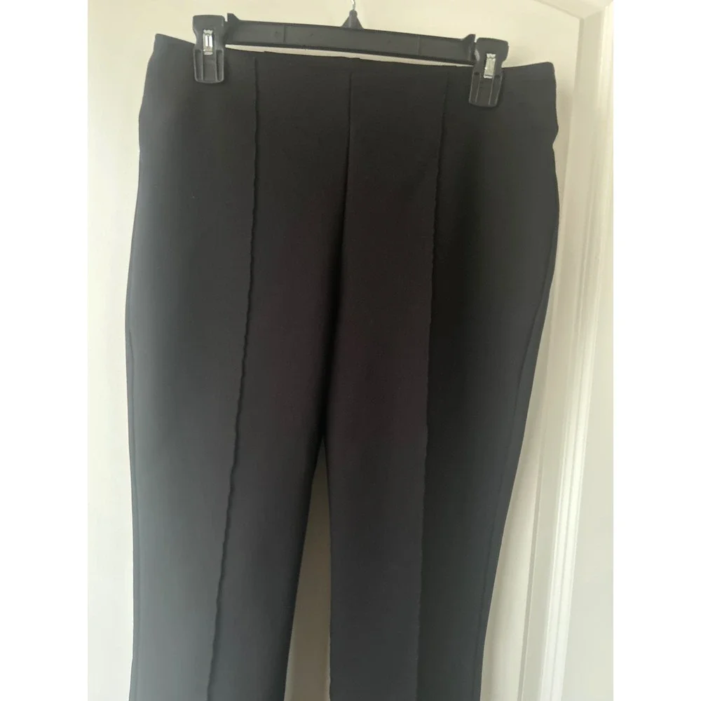 Rachel Zoe Black Pintuck Front Pull On Trousers Dress Pants Womens Size 6 - Picture 2 of 4
